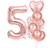 Set de 10 baloane roz pentru a cincea aniversare