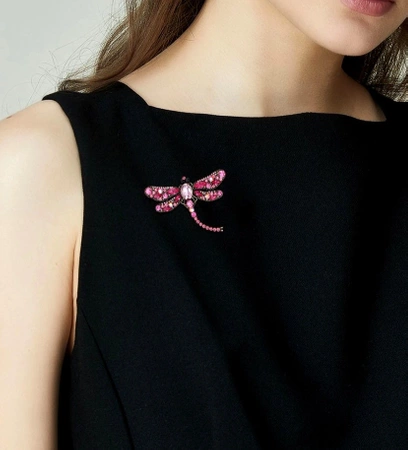 Brosa cu ace de zirconi insecta retro DRAGONFLY boho