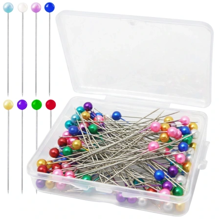 Set de 100 de ace de croitorie cu cap rotund 65mm colorate