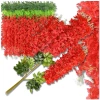 12 bucăți flori de glicine glicine pentru agățat ghirlandă roșie