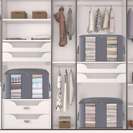 Organizator solid, geantă mare de garderobă pentru pături, lenjerie de pat, haine