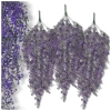 Flori artificiale de salcie decorative suspendate, 3 buc, cățărare violet