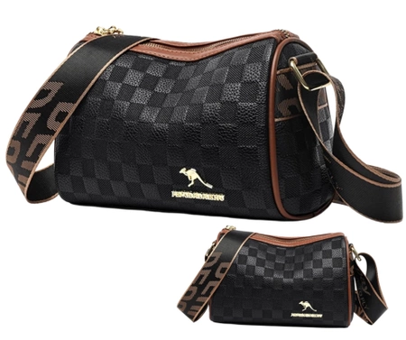 Elegant negru piele femei sac de umăr postbag