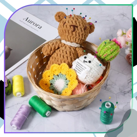 Set de 100 de ace de croitorie cu cap rotund 65mm colorate