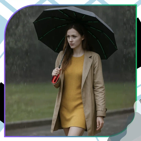 Umbrelă NEAGRĂ, umbrelă pliabilă automată ANTI-UV