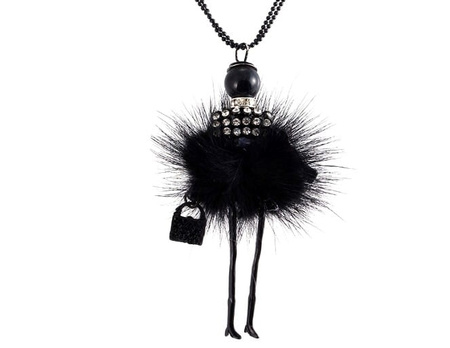 Colier de damă LONG DOLL din blană