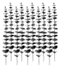 Ramuri artificiale de frunze de eucalipt set de 10pcs negru decorative