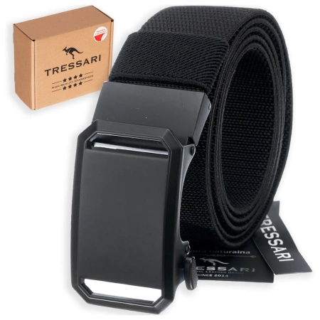 TRESSARI centura elastica neagra cu catarama automata