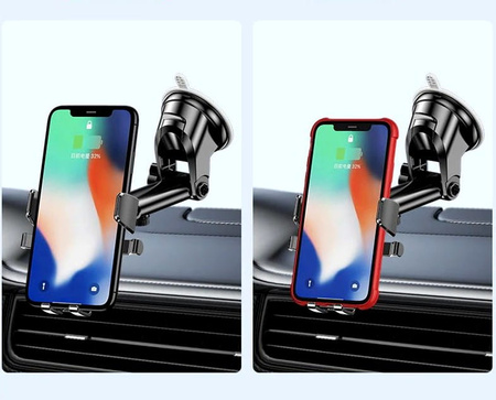 Suport negru telescopic pentru telefon auto