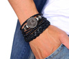Set punk bratara piele, rock negru