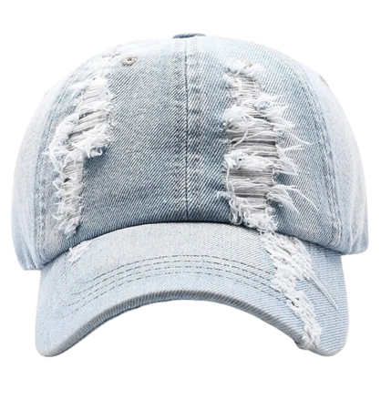 Baseball cap denim cu frecat all-rounder