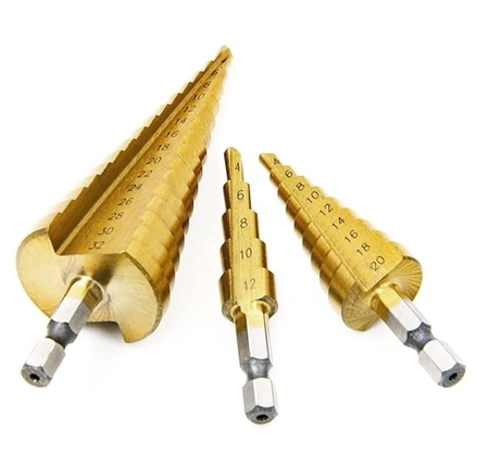 Burghie trepte Burghie din oțel de mare viteză set conic de 4-32 mm
