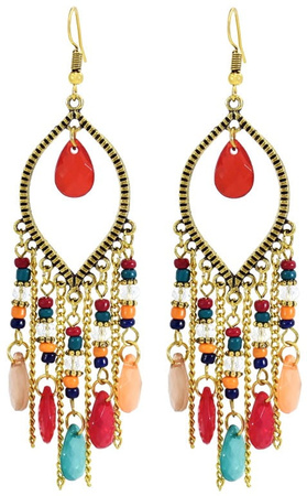 Cercei etnici Boho dama, retro oriental lung