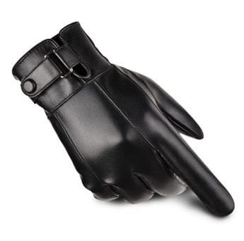 Manusi barbati piele touch, negre, elegante, izolate