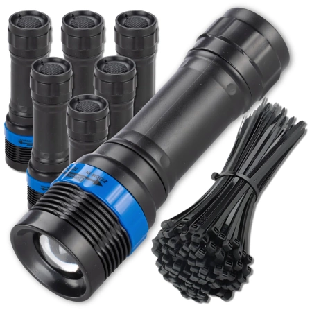 Set complet lanternă LED 6 buc + benzi de strângere 100 buc