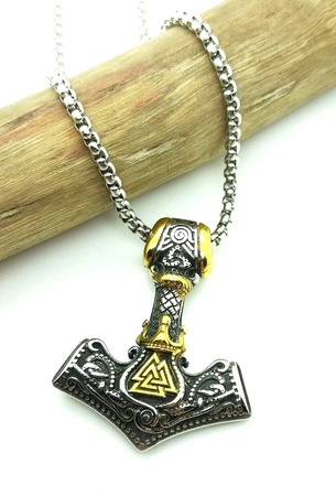 Colier bărbătesc Hammer of THOR MJOLNIR, oțel
