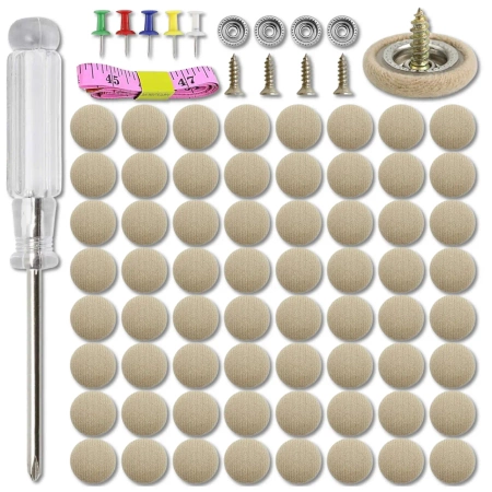 Kit reparatie captuseala auto 70 buc Nituri Bej