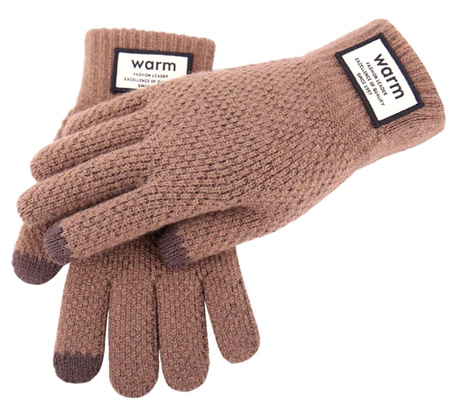 Mănuși pentru bărbați de iarnă maro cald la atingere