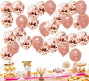 Set de 30 de baloane din aur roz roz cu confetti pentru nunta ziua de nastere