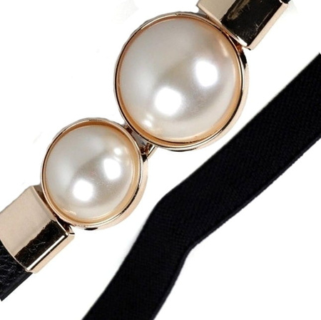 Curea îngustă de damă cu perle pentru o rochie