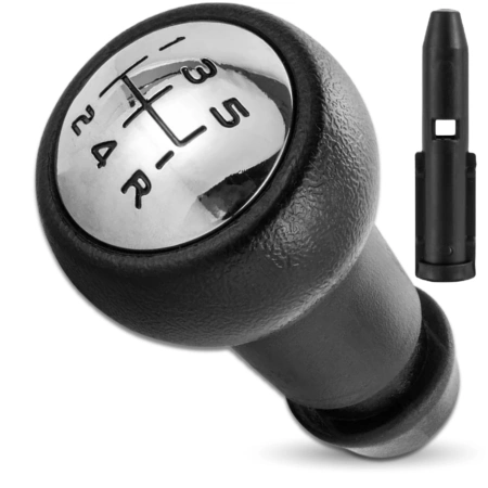 Peugeot Citroën buton schimbător piele cromat 5 trepte