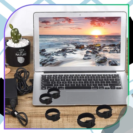 Clemă de cablu cu velcro pentru fixarea firelor, set de 100 bucăți, neagră, 12x150mm