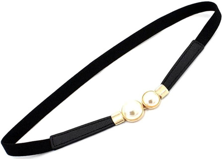 Curea îngustă de damă cu perle pentru o rochie