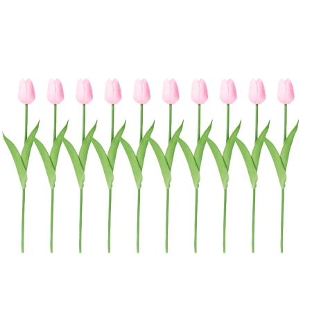 Buchet lalele artificiale 10buc flori decorative roz