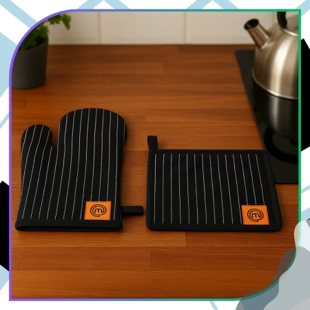 Set mănuși de cuptor și suport pentru oale