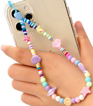 Breloc cu șnur telefon de vară perle pandantiv margele