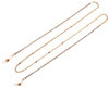 Lant de ochelari elegant auriu cu zirconi decorativi