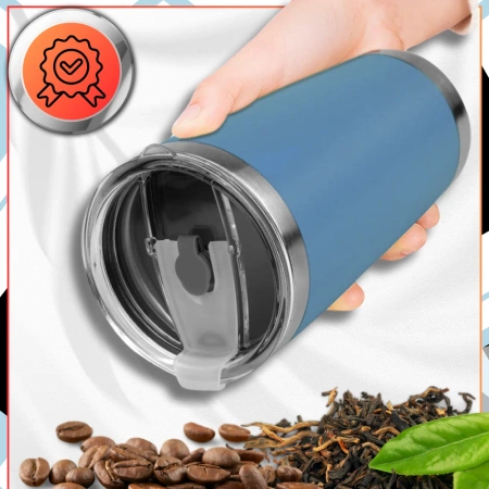 Cana Thermos Tressari Albastru 600ML Oțel inoxidabil Izolație dublă pentru călătorii