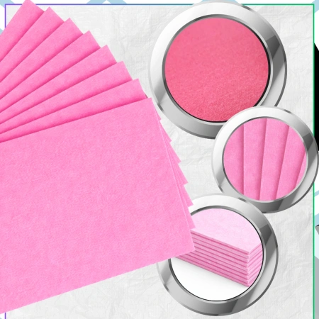 Set de 10 foi decorative din fetru roz 30x30cm