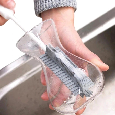 Perie din silicon pentru curățarea paharelor înalte, sticlelor și borcanelor