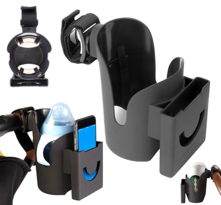 Suport telefon 2in1, pahar pentru sticla, carucior de bicicleta