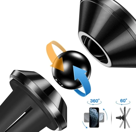 Suport auto magnetic pentru telefon pe grilă universal