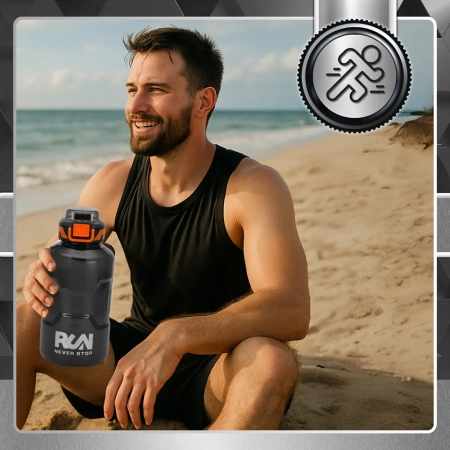 Sticla sport TRESSARI pentru alergat 1500ml BPA FREE pentru apa PC