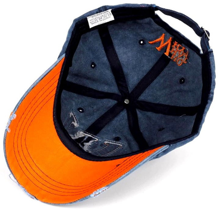 Şapcă de baseball din denim cu viziere cu literă W