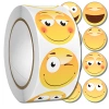 Autocolante Emoji colorate pe rolă 500 bucăți DIY pentru copii