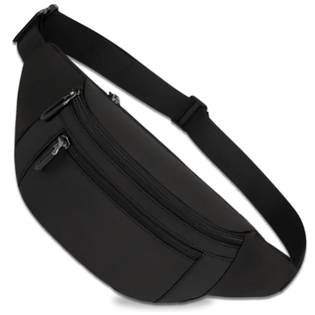 Rucsac sportiv pentru talie, bărbați și femei, borsetă neagră pentru talie.