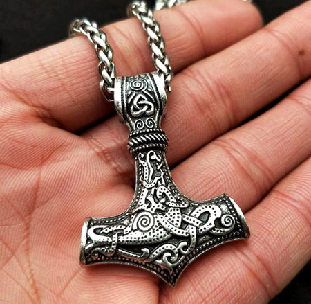 Colier cu ciocan pentru bărbați din argint THOR MJOLNIR CELTIC