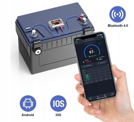 Tester baterie și alternator, cu GPS, aplicație Android iOS