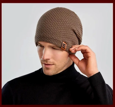 Pălărie de iarnă izolată unisex cu blană, căciulă caldă lejeră