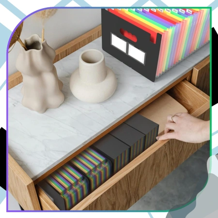 Dosar A4, organizator de documente, servietă neagră, spațioasă, cu 25 de compartimente