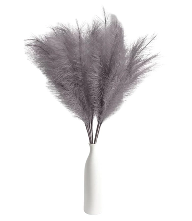 Iarbă artificială de pampas gri set decorativ de 7pcs