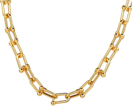 Colier de damă punk cu lanț de aur