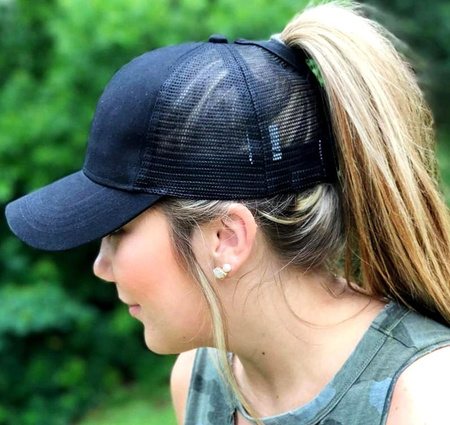 Șapcă sport tip coadă de cal din plasă