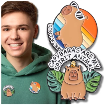 Decor metalic capibara pentru pantofi haine set 2 buc