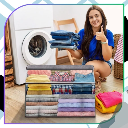 Set organizator 3 piese, geanta dulap pentru asternuturi, haine, mare