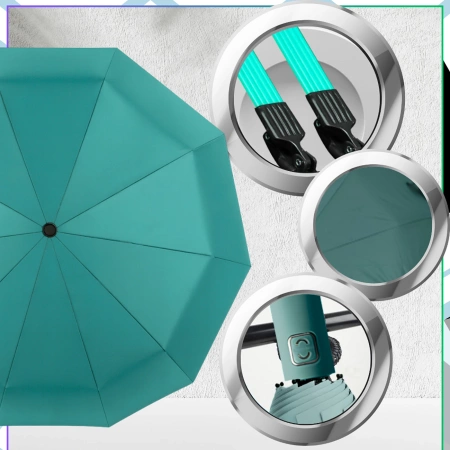 Umbrelă VERDE ANTI-UV Umbrelă pliabilă automată ranforsată